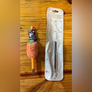 Y2K Colorful Cat Custom Orange Plush Pen with Refill